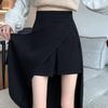 Women's Autumn 2026 High Waist A-line Skirt - Slimming Mid-length, Versatile Drape Design