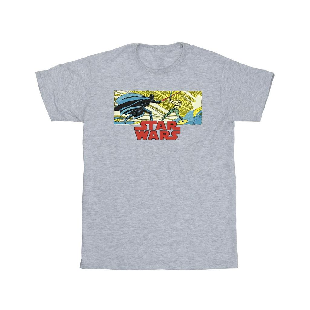 STAR WARS Mens Comic Strip Luke And Vader T-Shirt