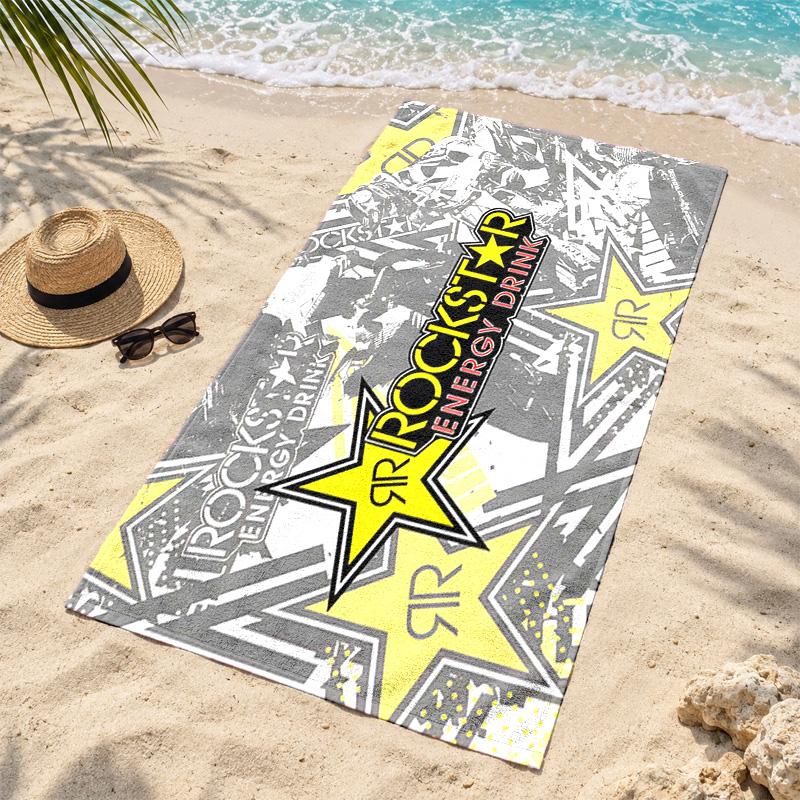 Rockstar Energy Beach Towel Quick Dry Sand Free Lightweight Beach Towels for Travel Swimming Camping
