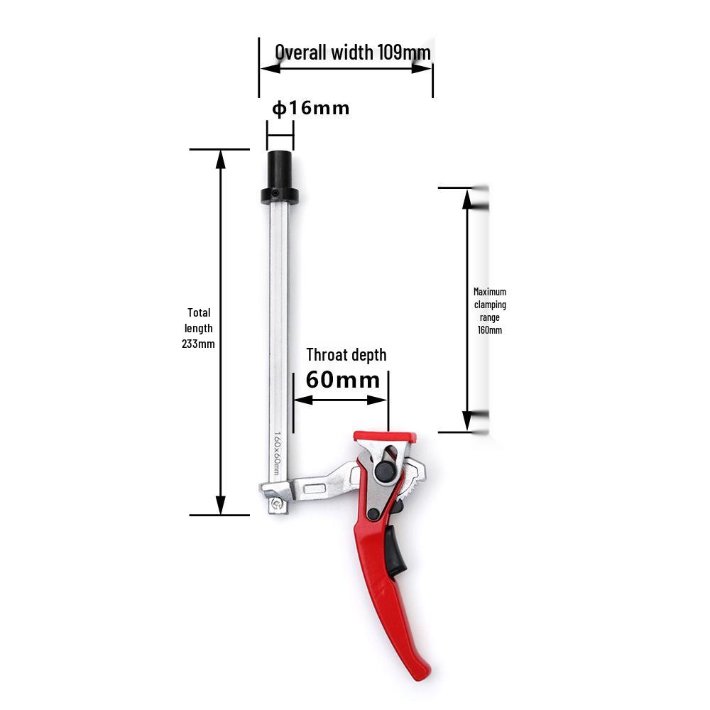 

Деревообрабатывающий быстрозажимной прижим для настольного прессования