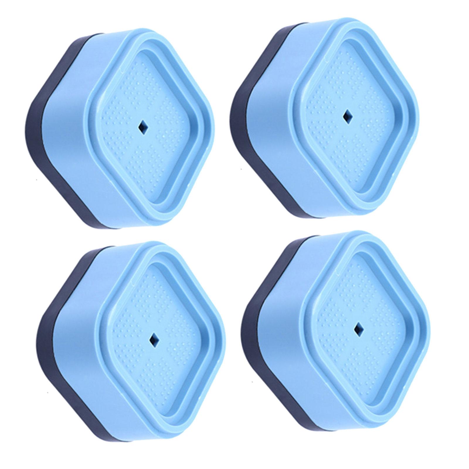 

4Pieces Stackable Washing Machine Risers Bed Lifts Adjustable Furniture Risers for Raising Sofa Table Chair Desk Legs синий