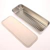 Stainless Steel Food Storage Container Rectangle Dish With Cover Noodles Fruit Tray Lunch Box Thick Refrigerator Organizer Plate