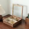 Decorative Wooden Jewelry Storage Box Vintage Solid Wood Storage Cabinet  Trinket