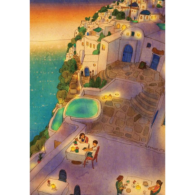 1000 Piece Jigsaw Puzzle - Santorini, Popular Korean Puzzle