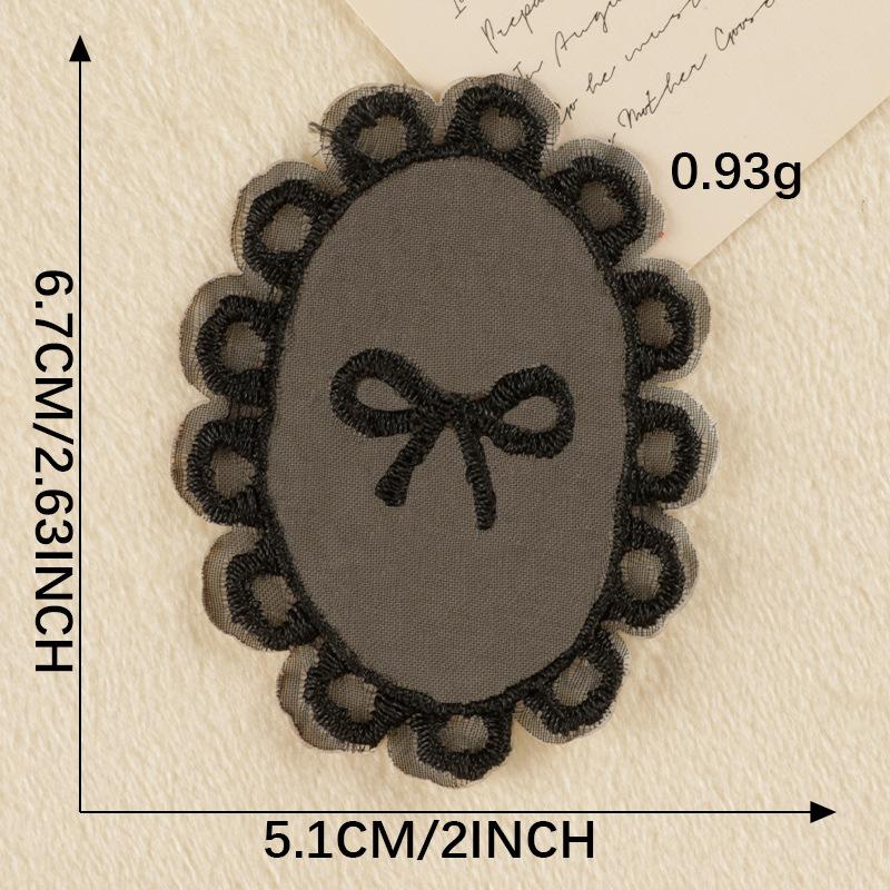 Embroidery Label Self-Adhesive Clothing Accessories Embroidery Sticker Lace Original Ultra-Thin Mesh Down Jacket Patch Sticker Cloth Sticker