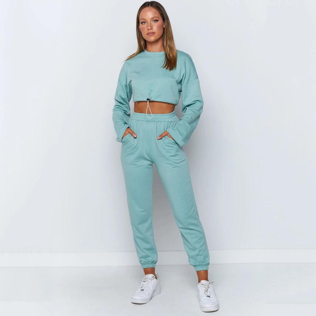 sweatpants and sweatshirt set womens