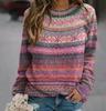 3D Printed Women's Patterned Loose Knit Pullover Sweater