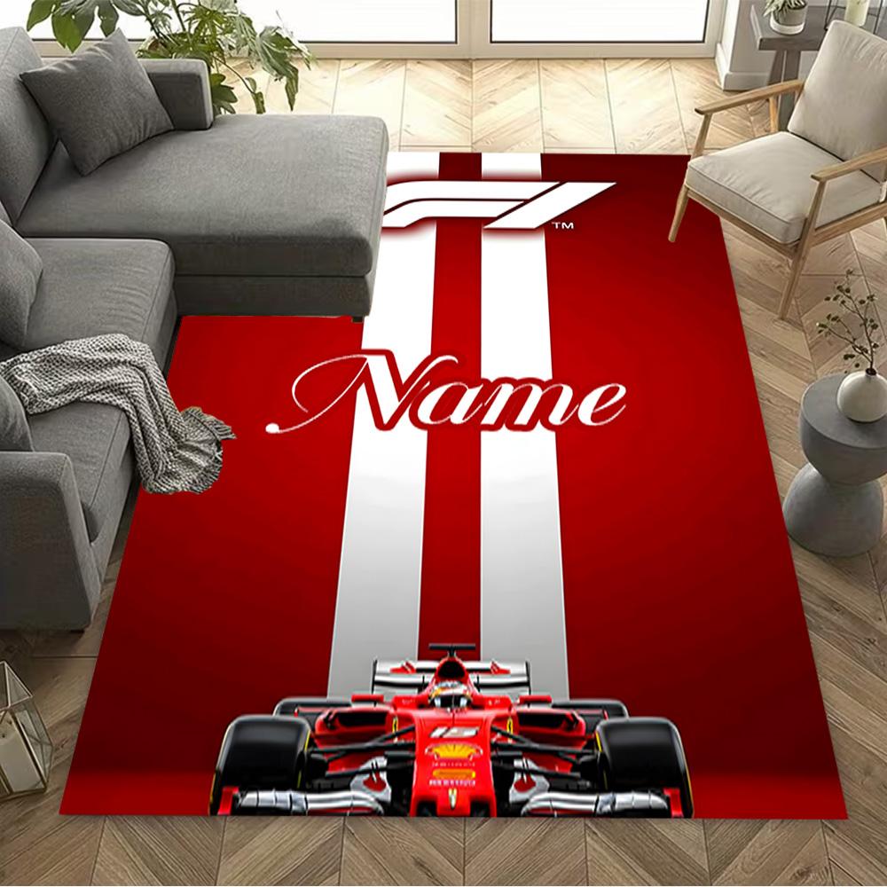 F1 Team Profile Customizable Name Area Rug Suitable for Bedrooms Living Rooms Entryway Dormitory Antislip Carpet Office home decor