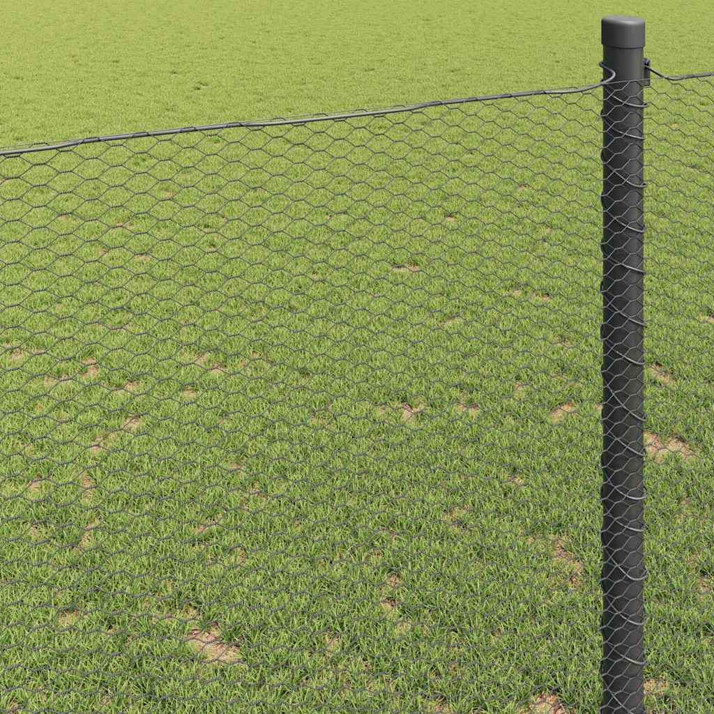 Hexagonal Fence Gray 1 X 10 M PVC