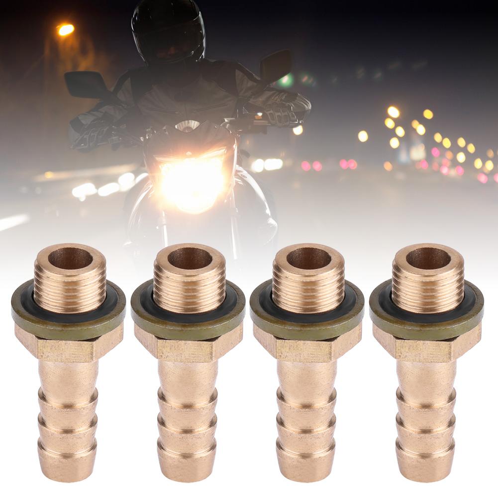 4Pcs Motorcycle Oil Cooler Oil Cooled System M8 Hollow Screw Adapter Fitting *1.25mm