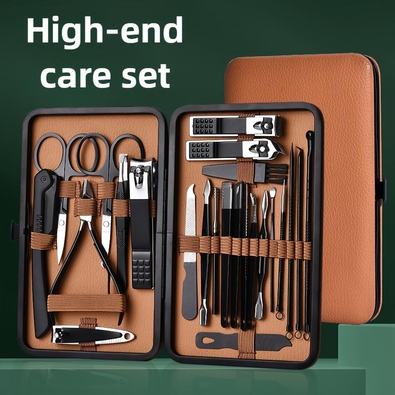 7/16/24pcs Manicure & Pedicure Tool Set, Stainless Steel Nail Clippers, Cuticle Nipper, Nail Art Grooming Kit with Concave Blade