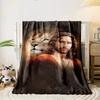 Jesus Lion Portrait Blanket  Printed Blanket for Living Room Bed Couch Lunch Break Soft Cozy Blanket for Friend's Festival Gift
