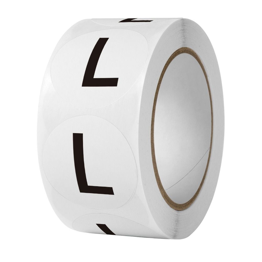 500Pcs/Roll Self-Adhesive Clothing Size Sticker XS/S/M/L/XL/2XL/3XL Round Adhesive Labels Universal Size Clothing Label