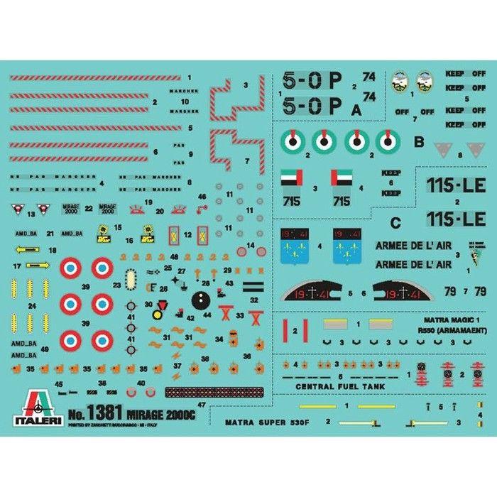 Maquette avion militaire : mirage 2000 (guerre du golfe)