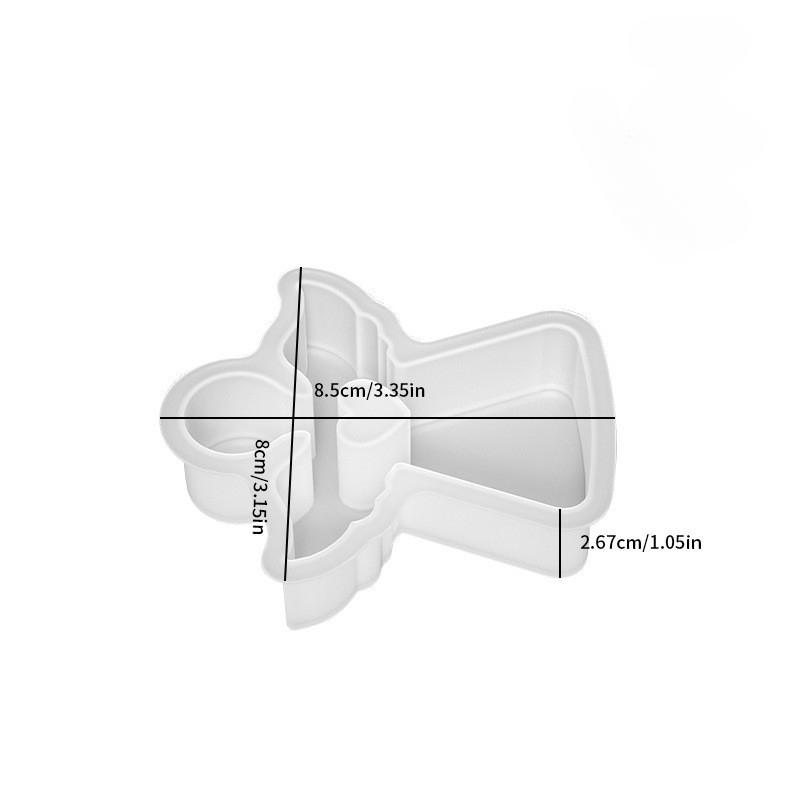 1/2PCS Crystal Glue Diy Epoxy Resin Three-dimensional Ornaments Easter Stereo Cute Angel Gypsum Candle Ornaments Silicone Mold