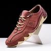 New 2025 Fashion Handmade Leather Casual Men Shoes Design Fall Sneakers Man Loafers Breathable Soft Flat Shoes Driving Shoes