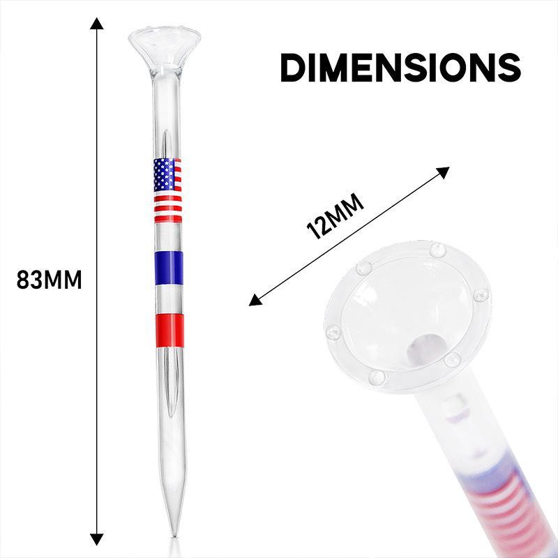 83mm Unbreakable Long Golf Tees 20Pcs Bulk Low Friction Reduce Side Spin for Professional Golf Training Use