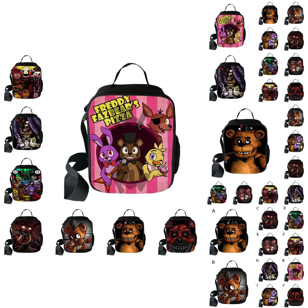 Five Nights At Freddy's Insulated Lunch Bag With Large Capacity And Mesh Pocket