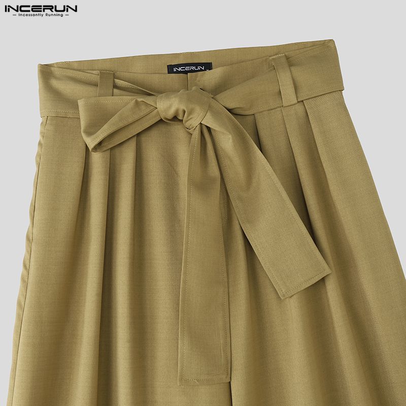 INCERUN Two Pieces Sets Men Sleeveless Tops and Long Loose Pants Outfits