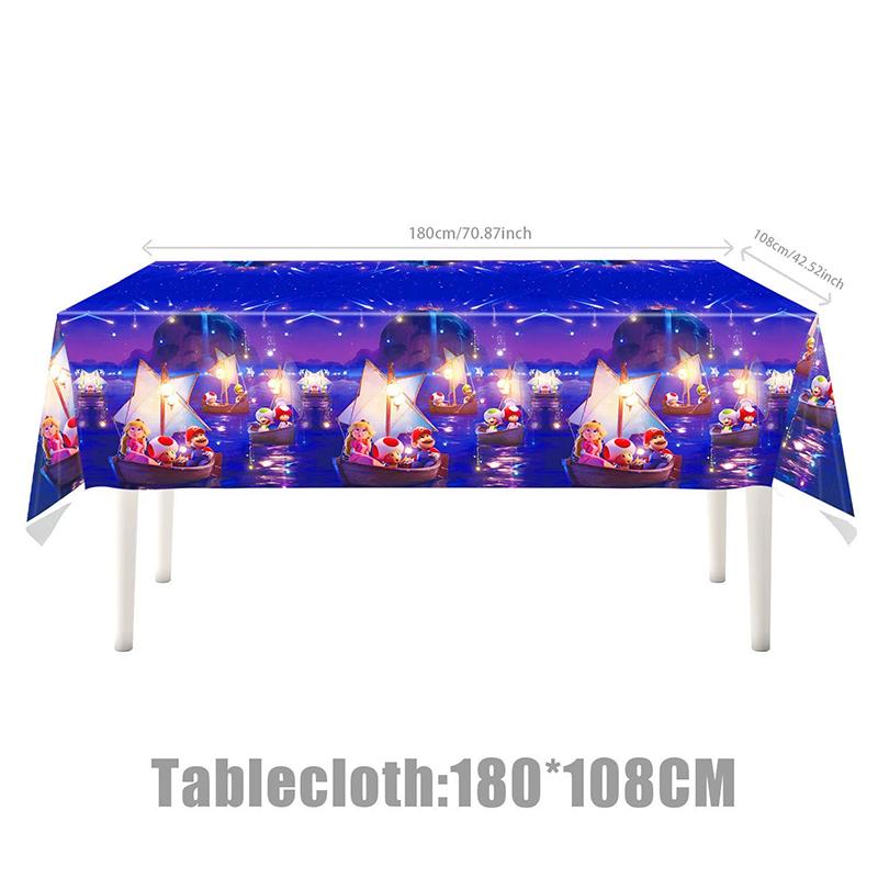 Anime Super Mario Bros Geburtstagsparty Dekoration Mario Luigi Einweggeschirr Tischdecke Serviette Teller Geschenktüte Partyzubehör