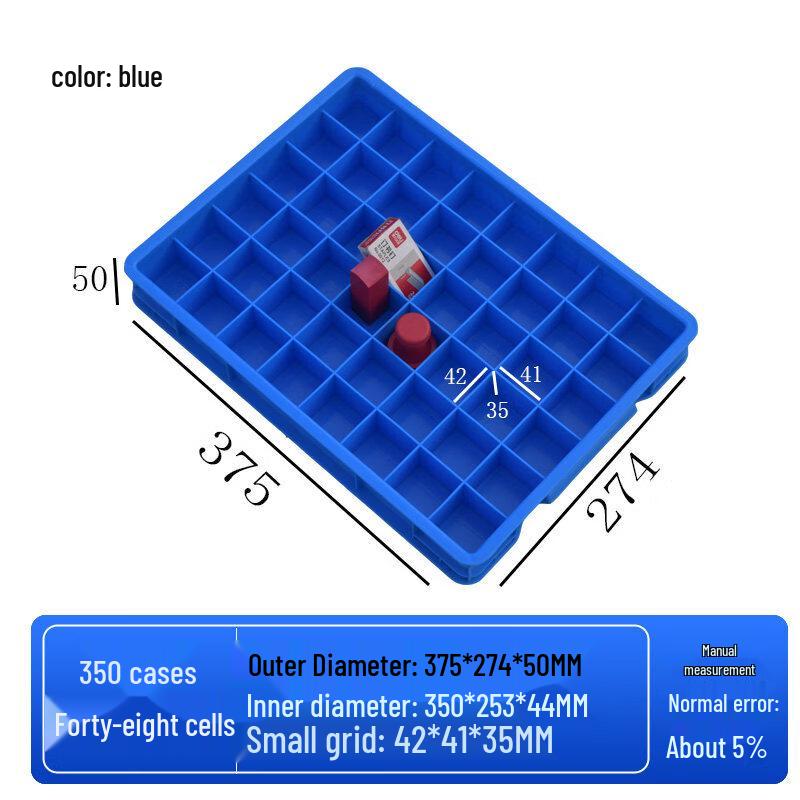 Multi-Grid Plastic Parts Storage Organizer Box