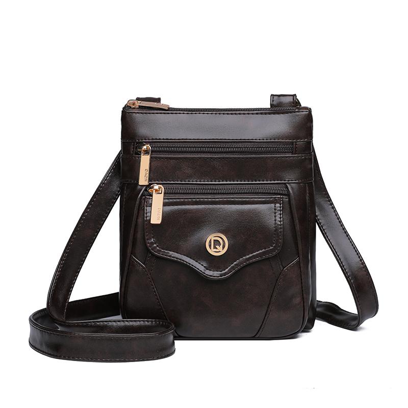 

Mobile Phone Bag Women s Retro Soft Leather Shoulder Bag Solid Color Crossbody Coin Purse кавовий