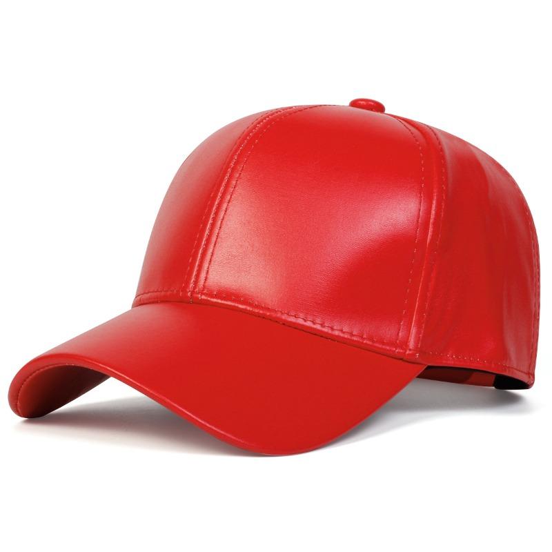 Spring and Autumn style middle-aged and elderly men's baseball cap with leather insulation and sun shading duckbill cap
