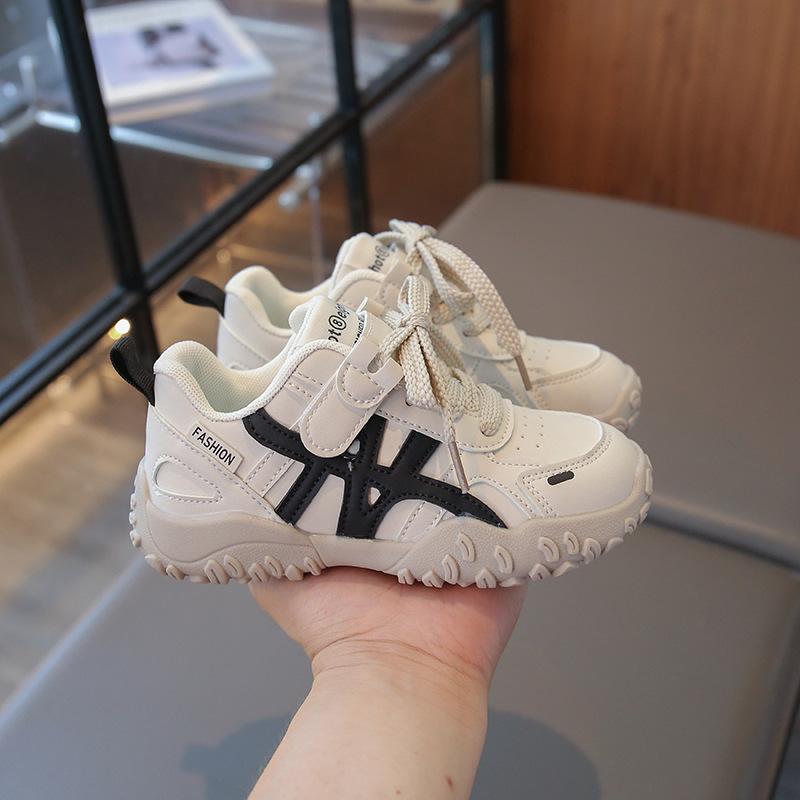 

Autumn new children s sports shoes non-slip breathable Velcro boys shoes soft sole girls casual shoes classmates 26