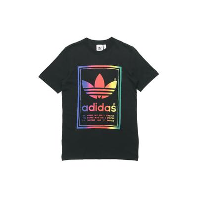 adidas Чоловічий топ Originals Trefoil Vintage Tee з градієнтним логотипом Чорний ED6917