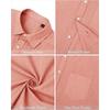 Camicia Casual da Uomo a Maniche Lunghe, Monocolore, Bottoni, Puro Cotone