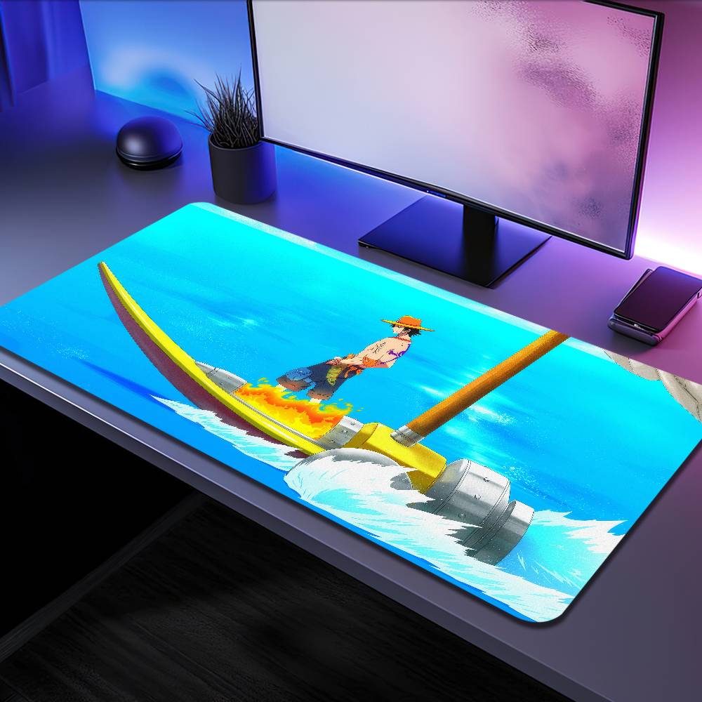 

ONE PIECE Portgas D Ace Mousepad Large Desk Mat Keyboard Ergonomic Office Rubber PC Non-slip Anti-fray Home Custom Game 30x60x0.2cm
