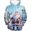 Autumn and Winter Men's 3D Christmas Animal Printed Hooded Hoodies & Sweatshirts (men’s)