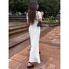 Party Collar High Waisted Knitted Dress Lapel High Waist Knitted dress