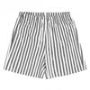 2026 Summer Men's Quick-drying Blue & White Stripe Beach Bermuda Shorts with Elastic Waist