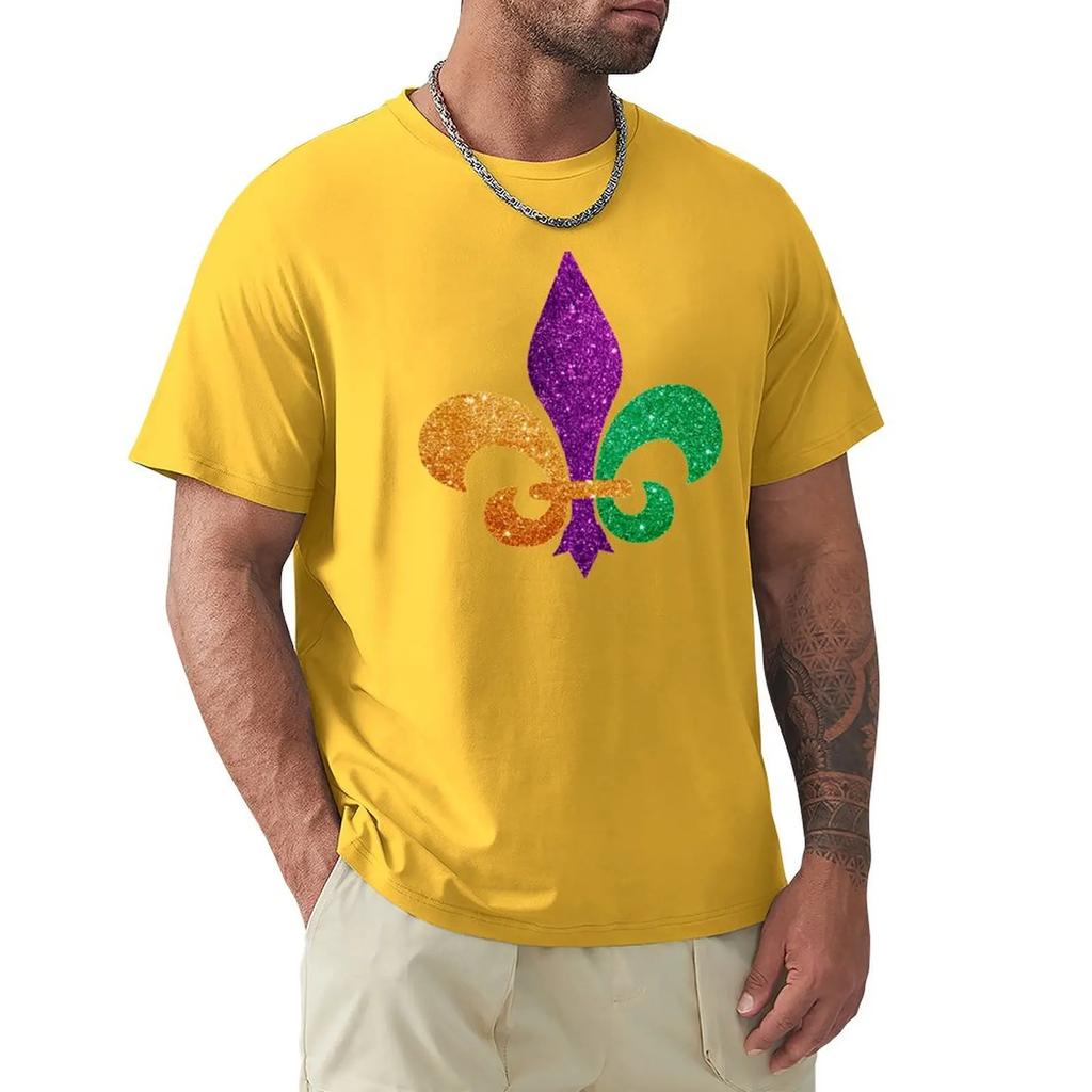 Mardi Gras 2020 - Fleur De Lis Mardi Gras T-Shirt plus size tops quick drying t-shirt Short sleeve tee men