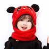 1-3PCS Fashionable Warm Cartoon Animal Winter Hat Set for Boy and Girl  Windproof Soft Hat Scar for Kids School Essential