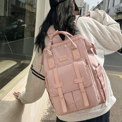 Women's Fashion Backpack Oxford Fabric Handbag Mommy Bag for Babies Travel Back Pack Multifunctional Waterproof Shoulder Bag