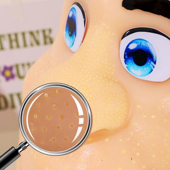 Stresslindrande Pormaskklämleksak med Påfyllning Mänskligt Huvud Akne Klämning Rengöring Fidgetleksak Ansiktssimulator Näs Pormaskborttagning Sensorisk Leksak