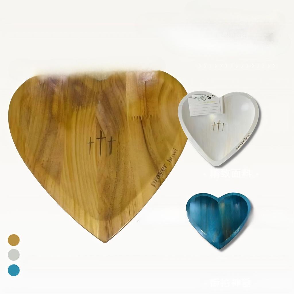 Halloween Heart-shaped Prayer Bowl Decoration, A High-end and Niche Gift, A Heart-shaped Wooden Handicraft
