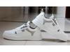 Men's White Plus Velvet Black Skateboard Shoes - Fashionable Autumn Casual Sneakers