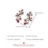 Colorful Rhinestone Flower Ear Climber Earrings Multi Floral Cuff Earrings for Women