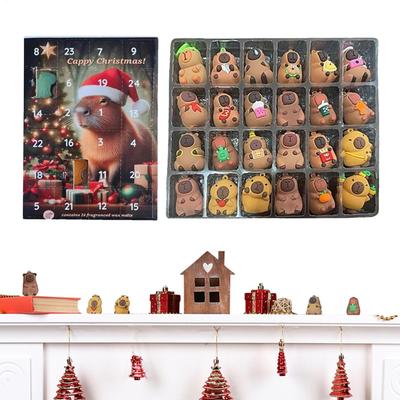 Weihnachts-Adventsspielzeug 24 Tage Countdown-Kalender Adventsfiguren Sammlerstück Feiertag Festliche Heimdekoration Puppe für Kinder Familie