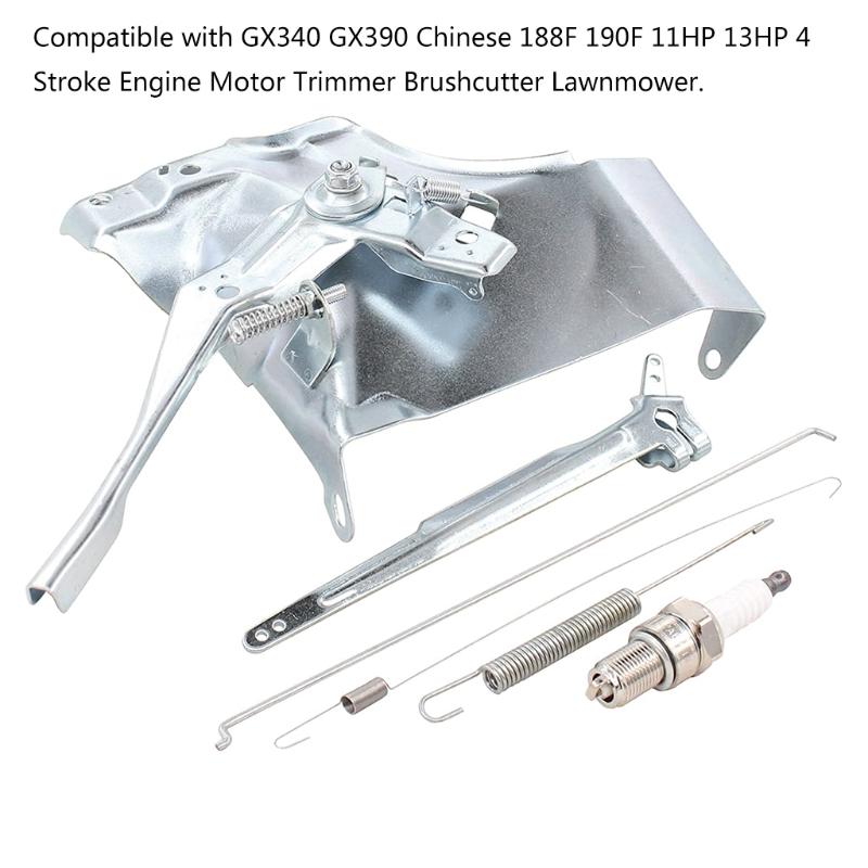 Kit Molla Asta di Collegamento Regolatore Leva Braccio Controllo Acceleratore per Motore a 4 Tempi Cinese GX340 GX390 11HP 13HP 188F 190F