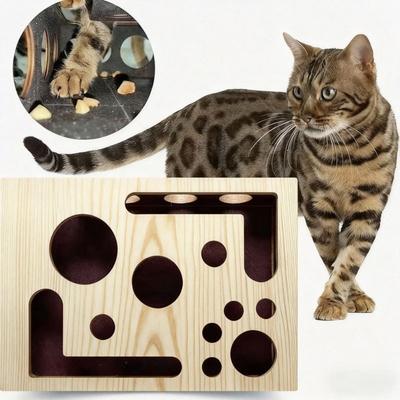 New With Bell Ball Cat Nail File Box Interactive Maze Tunnel Cat Scratching Posts Sandpaper Inside Cat Exercise Toy Kitten