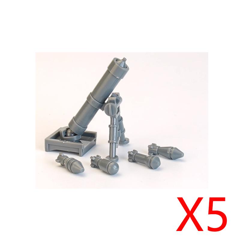 Army WWII Soldier Figure Armaments Brick Playset Gatling M2 Heavy Machine Aviation Gun NSV Bullet Chain Mortar ZB53 Toys Playsetss T12