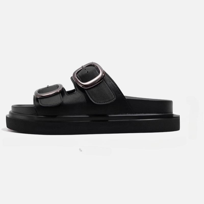 

Boken обувь платформа крутые тапочки женская верхняя одежда лето новый однословный драг пляж кэжуал мода платформа нескользящие сандалии 40 чёрный