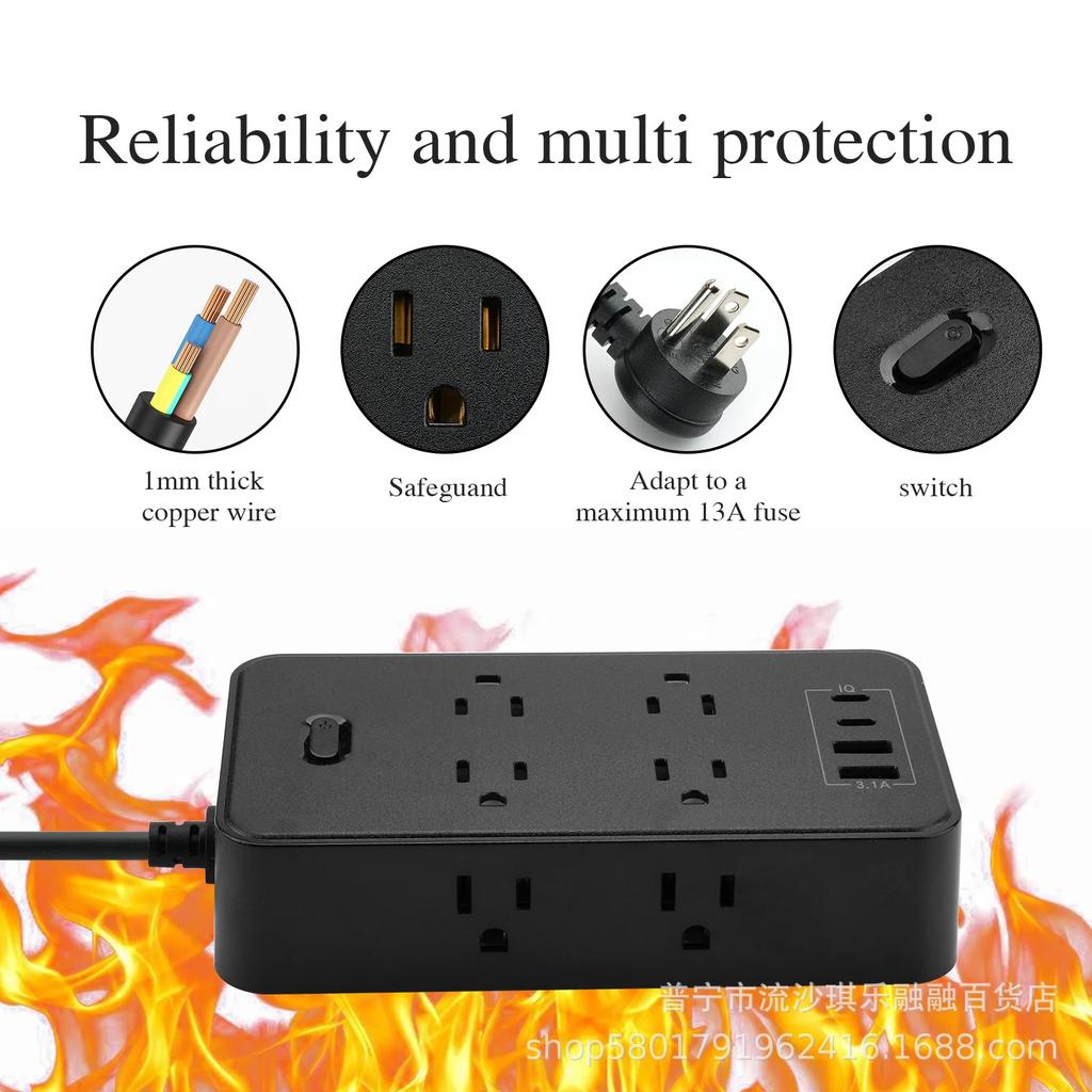 American 8-Bit Overload Switch with Smart Identification Charging (2C2A) - Cross-Border Hot Seller