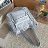 Schoolbag Female Japanese ins Small Fresh Junior High School High School Striped Backpack Light Casual College Student Backpack