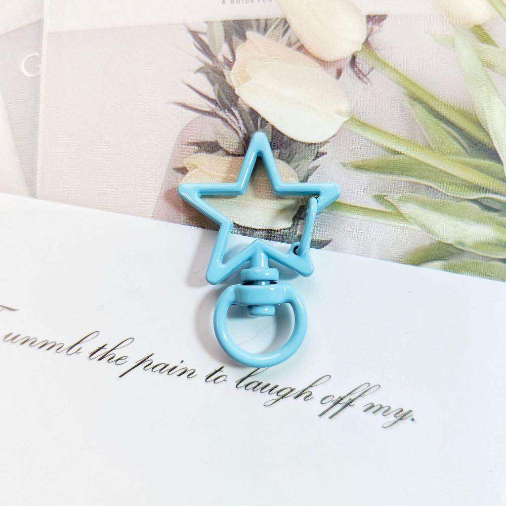 Colorful Candy Zinc Alloy Star Keychain Pendant Ornament