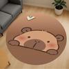 1 Stück Süßes Capybara Tier Kawaii Runder Stuhlmatte Teppich - Rutschfest, Fußmatte für Büro, Schlafzimmer, Heimdeko Weihnachtsgeschenk c0528106